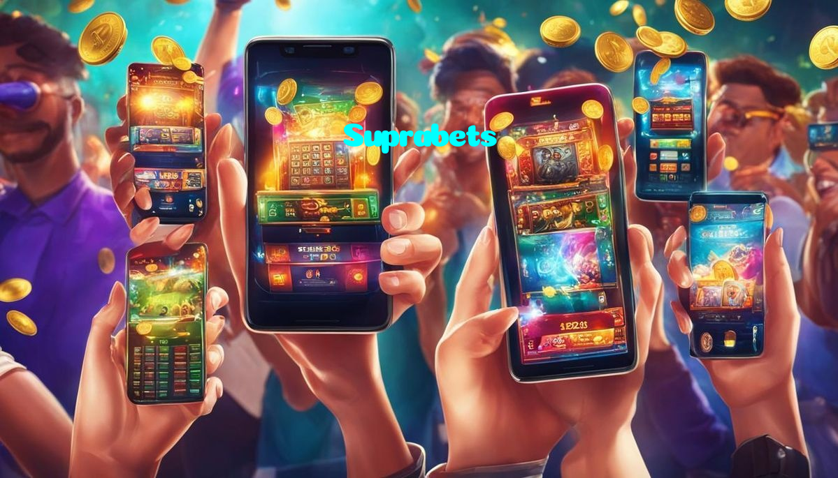 Suprabets casino presented on mobile device in Pakistan with slots and live games
